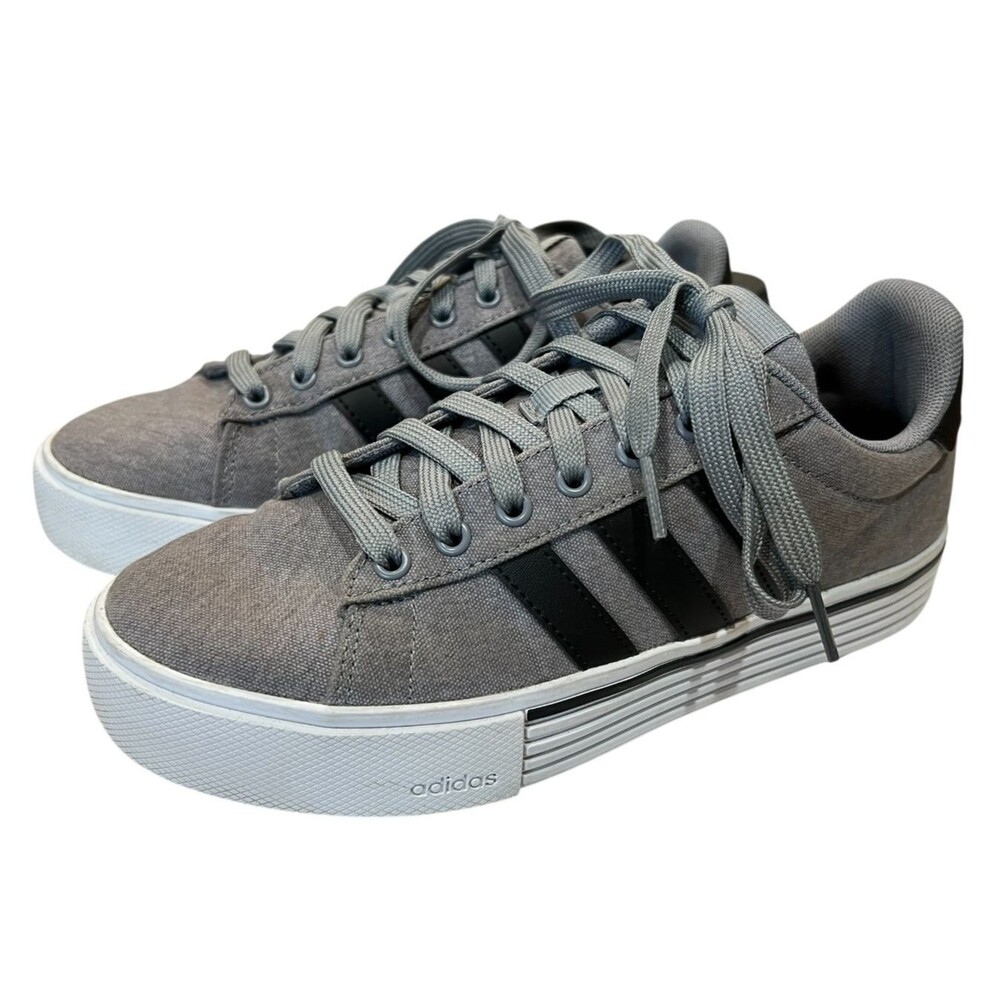 Adidas Unisex Youth Oxford Skate Sneaker Trainer Shoe Size 6 Gray & Black EUC